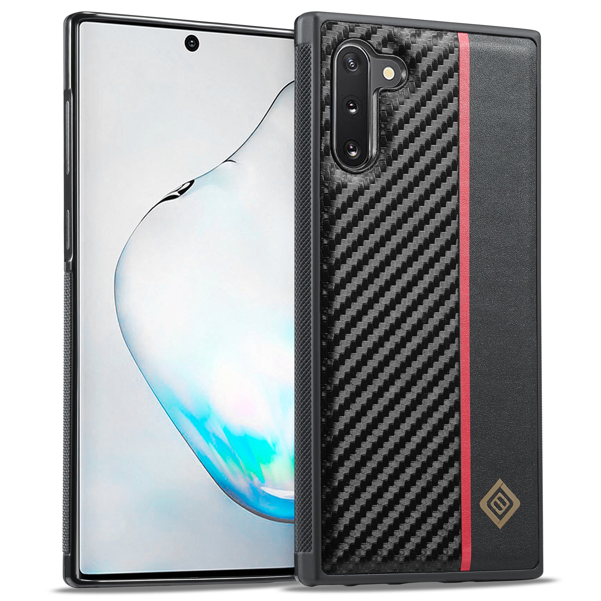 LC.IMEEKE Carbon Fiber Texture Case for Samsung Galaxy Note 10 4G Anti-scratch PU Leather+TPU+EVA Phone Cover LC.IMEEKE Carbon Fiber Texture Case for Samsung Galaxy Note 10 4G Anti-scratch PU Leather+TPU+EVA Phone Cover